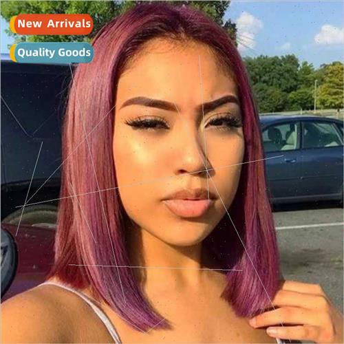 Europe Women Wigs New Medium Short o Head Front Lace Head Co