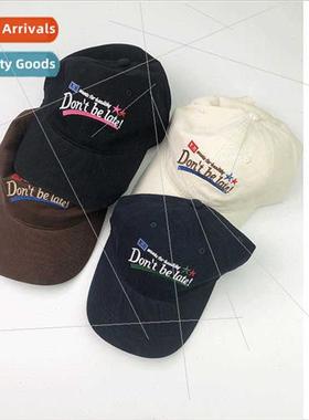 WN hat original American retro embroidery letters duck tongu