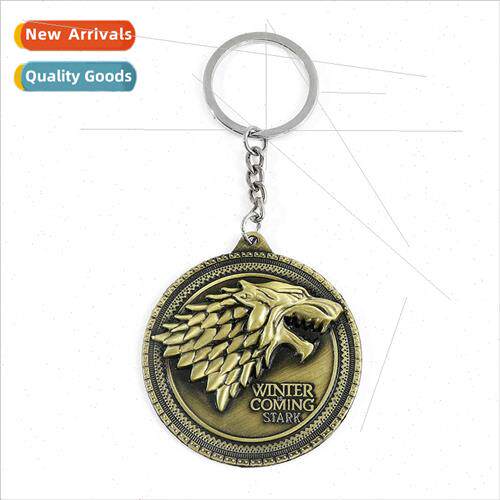 Europe Uned States new Game Thrones  keychain wolf head magi