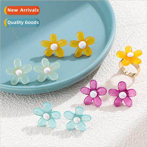 Summer new resin enamel drip oil small flowers multicolor ea