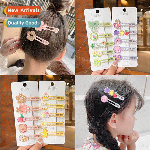 Candy color children hair clips girls side clip finishing br