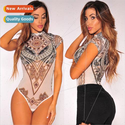 Hirigin Brand Romper Bodysu 2019 Hot Sexy Women Short Slee