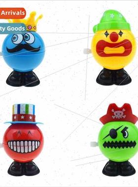Clockwork wind-up wh hat clown king bowler hat jumping doll