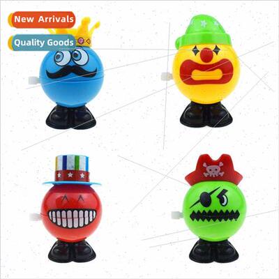 Clockwork wind-up wh hat clown king bowler hat jumping doll