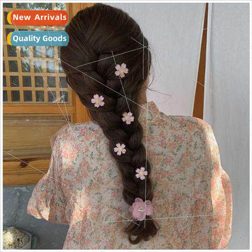 Korea pink flowers side clip cute sweet girl heart cherry bl