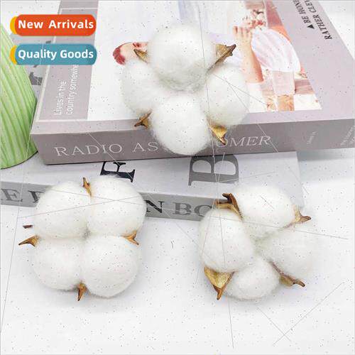 mulation cotton head natural dried flowers handmade vintage