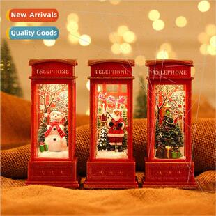 Christmas decorations  seniors inside view phone booths smal