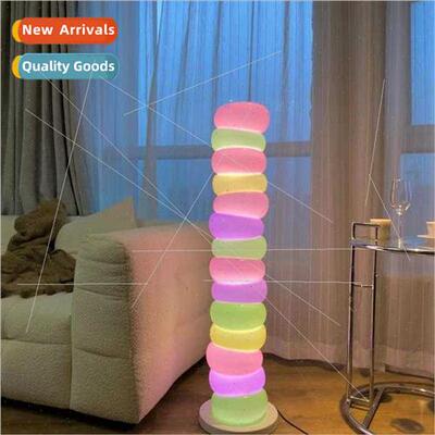 Scandinavian creative children room stacks candy floor lamp