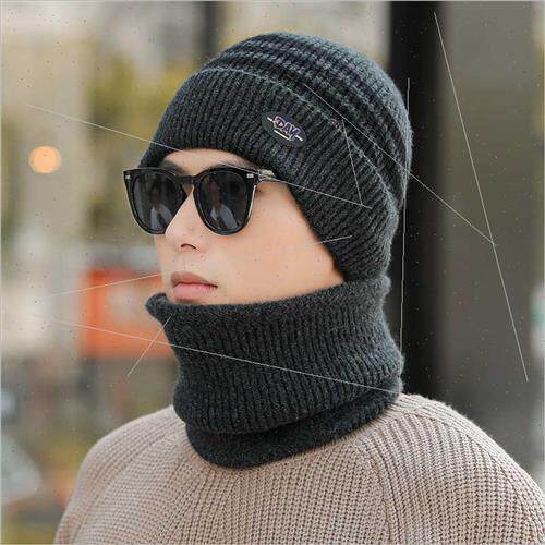 Hat men winter knted cap female cold-propadded warm new vers