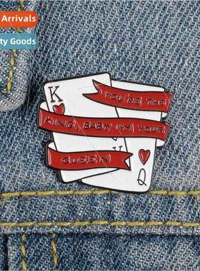 New creative playing cards content Q K splicing series alloy