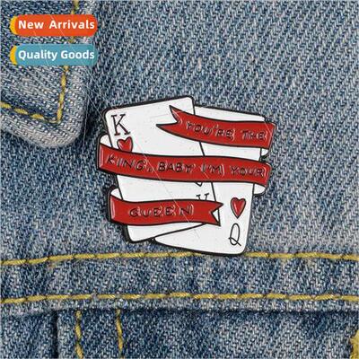 New creative playing cards content Q K splicing series alloy