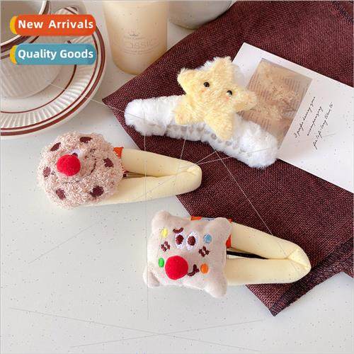 New cute cookies hair clips female ehead side bangs clip bro