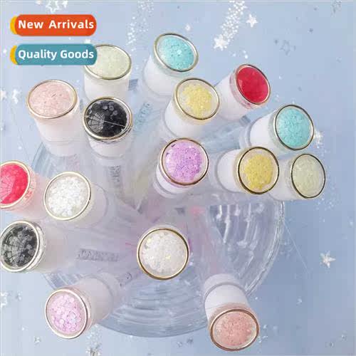 New gold ring sequins gold foil tube tube eyelash test brush