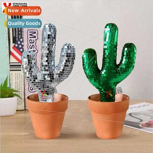 Disco Mirror Reflection Cactus Ornament Creative Office Home