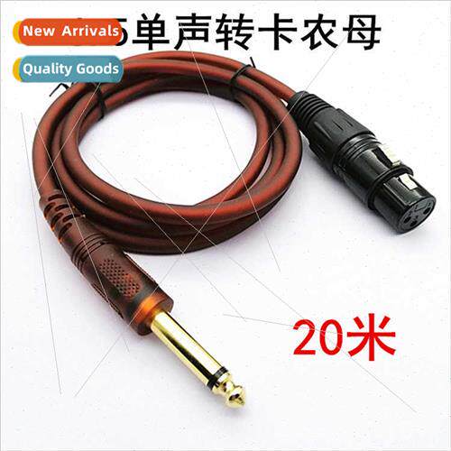 20 meters large 2-pole to XLR female audio cable 6.35/6.5MM