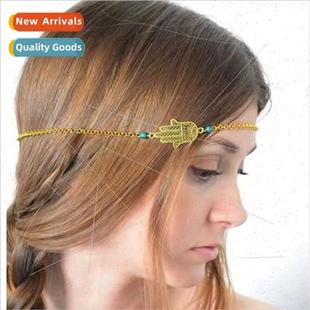 Europe Fashion mple Women Buddha Hand Headbands Hair Accesso