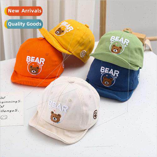 Four seasons  cotton children sun duck tongue hat cute bear