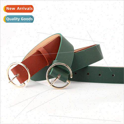 New clothing pu belt fashion letters alloy buckle versatile