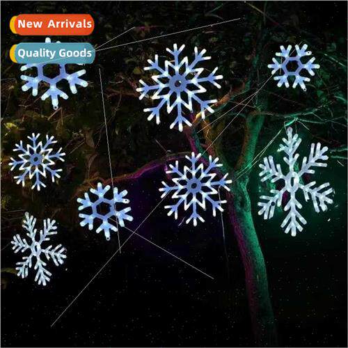 LED snowflake lights project lighting es green decoration li