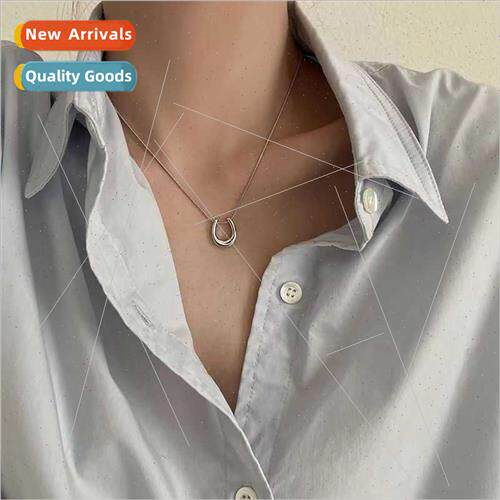 mple fashion U-shaped necklace female 2023 new niche hundred