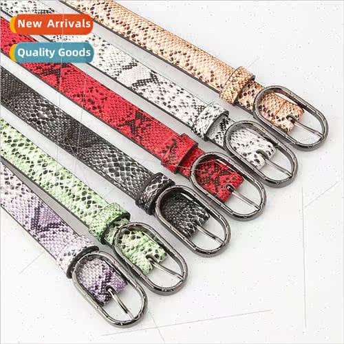 Women belt new imation snake pattern fine fashion versatile