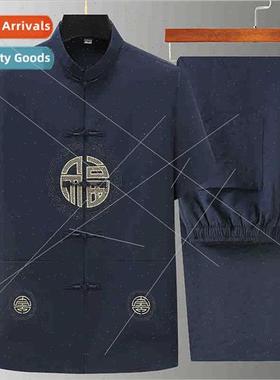 Chinese dad Tang su leisure thin Chinese short-sleeved Hanbo