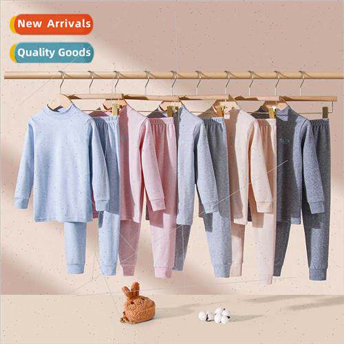 Children thermal underwear set big boy color cotton cotton t