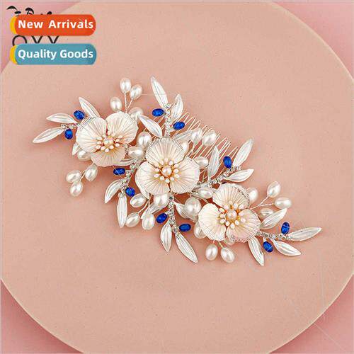 Xianmei pearl flower hair comb ancient Hanfu accessories bri