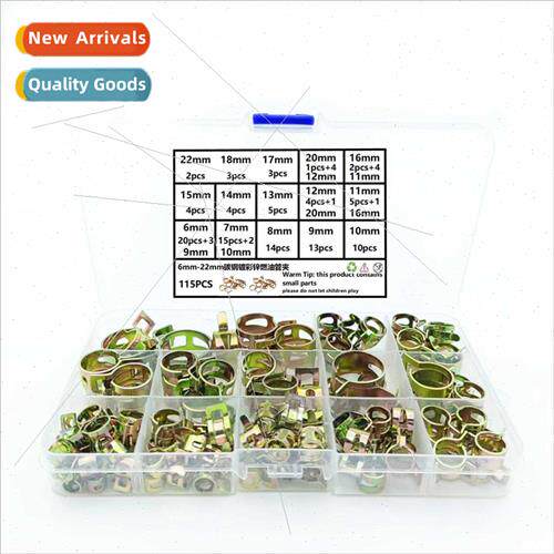 115PCS 6mm-22mm Colored Zinc Fuel Hose Clamps CPU Fuel Hose