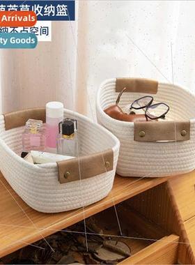 Cotton rope storage basket home desktop sundry storage baske