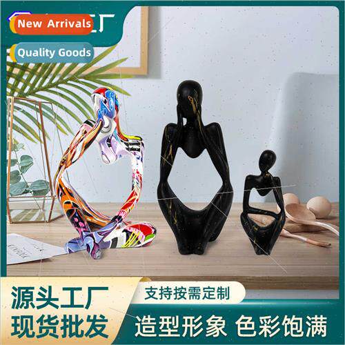 Europe creative abstract wind thinker crafts home decoration