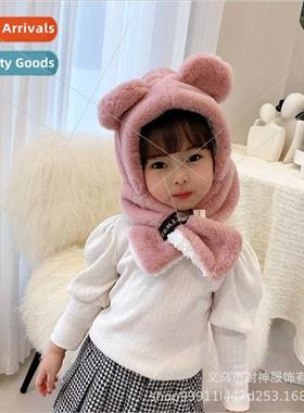 0-8 years old children hat scarf one fall winter twoPCS set