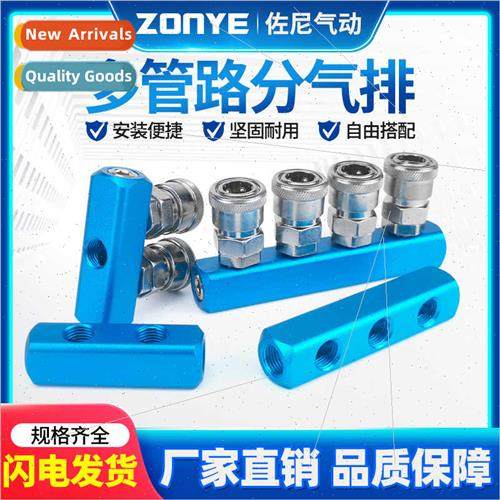 Pneumatic Multi Pipe Air Vent Splter Block Base 2 Minute 1/4