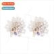 handmade design three dimensional earrin Korean flower niche