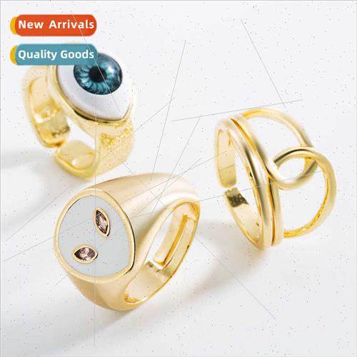 Europe Vintage Simple Copper Drip Oil Plated 18K Gold Devil