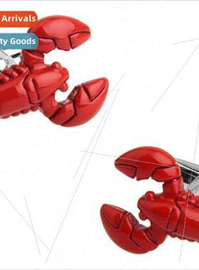 Animal Red Lobster Cuff Studs Cufflinks Solid Brass French S