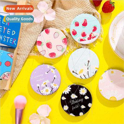 Small chrysanthemum double-sided mirror ins portable flip co