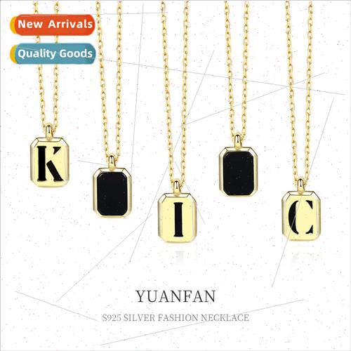 925 silver letter necklace female niche ins a two wear colla