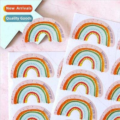 10pcs Happy Every Day Rainbow Stickers Happy Birthday Thank