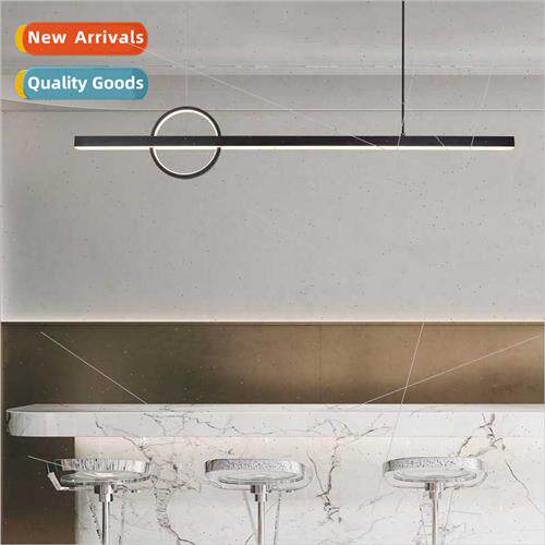 Modern minimalist design restaurant long chandelier light lu
