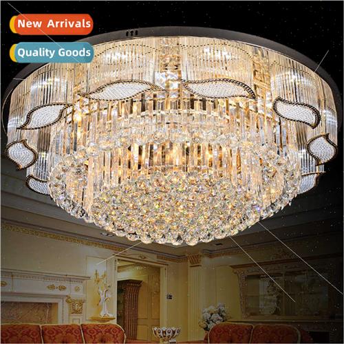 xury new S gold round living room light LED crystal ceiling