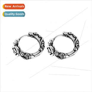 Geometric Retro Circle Earrings Stainless Korea Set Hundreds
