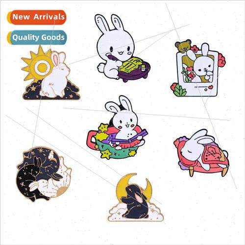 Soft Creative Moe Moe Rabb Brooch Cartoon Casual Metal Badge