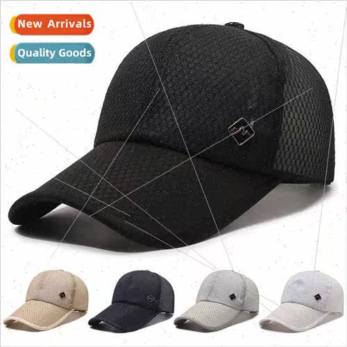New hat men spring summer extended brim sun hat mesh breatha