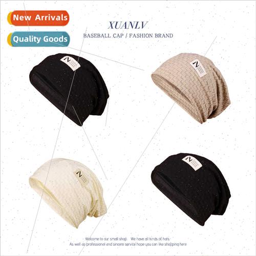 New labeling letters stacked cap Autumn new Korean riding ea