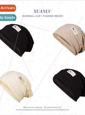 New labeling letters stacked cap Autumn new Korean riding ea