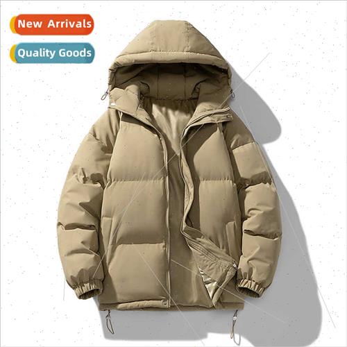 Winter hooded cotton jacket men women wh solid color 2023 ne