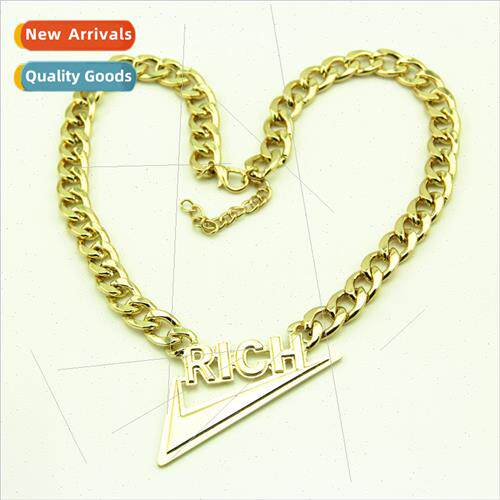 Europe new English letters alloy pendant necklace simple gol