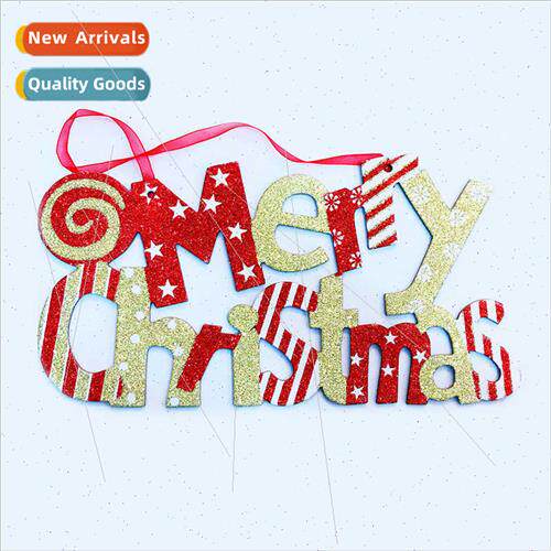 Christmas Door Hanging Decoration 20cm Gold Red Colorful Ste