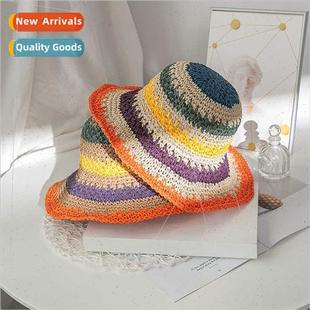 vacation travel hand woven sunscreen Summer breathable beach